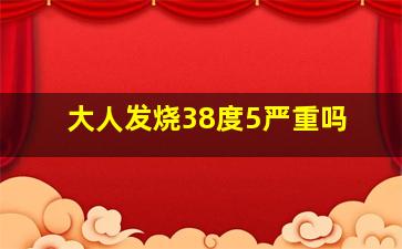 大人发烧38度5严重吗