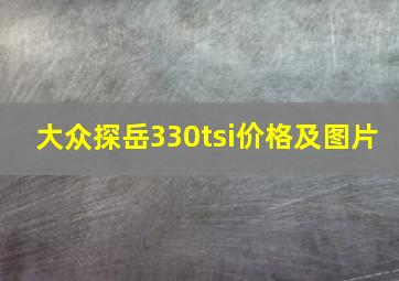 大众探岳330tsi价格及图片