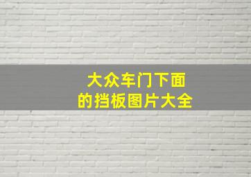 大众车门下面的挡板图片大全