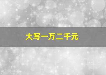 大写一万二千元