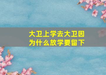 大卫上学去大卫因为什么放学要留下