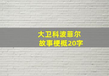 大卫科波菲尔故事梗概20字