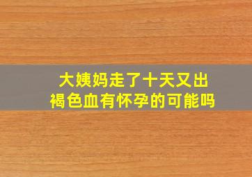 大姨妈走了十天又出褐色血有怀孕的可能吗