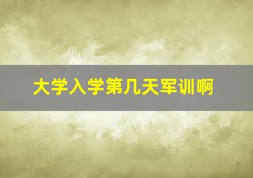 大学入学第几天军训啊