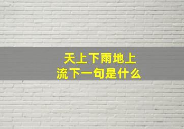 天上下雨地上流下一句是什么