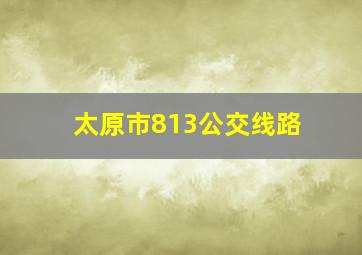 太原市813公交线路