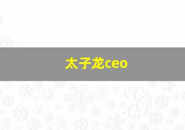 太子龙ceo