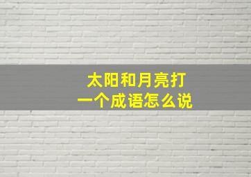 太阳和月亮打一个成语怎么说