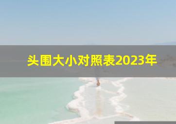 头围大小对照表2023年