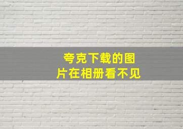 夸克下载的图片在相册看不见