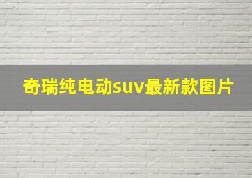 奇瑞纯电动suv最新款图片