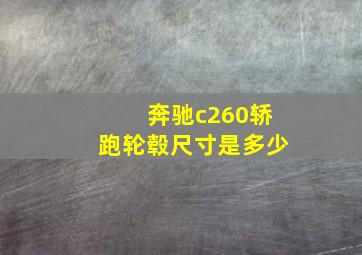 奔驰c260轿跑轮毂尺寸是多少