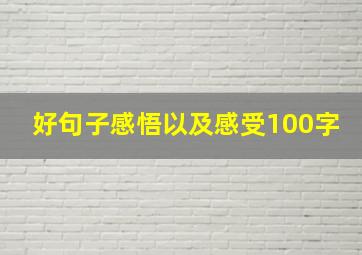 好句子感悟以及感受100字