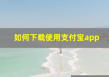 如何下载使用支付宝app