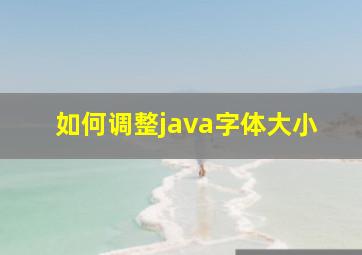 如何调整java字体大小