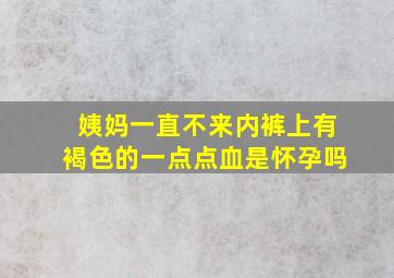 姨妈一直不来内裤上有褐色的一点点血是怀孕吗