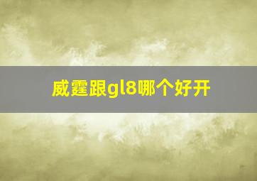 威霆跟gl8哪个好开