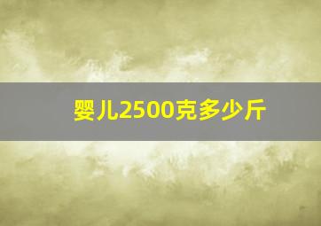 婴儿2500克多少斤