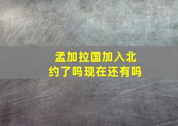 孟加拉国加入北约了吗现在还有吗