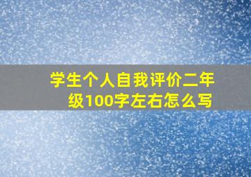 学生个人自我评价二年级100字左右怎么写