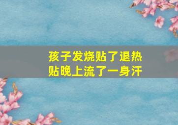 孩子发烧贴了退热贴晚上流了一身汗