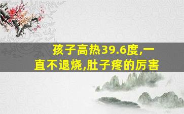 孩子高热39.6度,一直不退烧,肚子疼的厉害