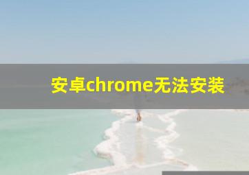 安卓chrome无法安装