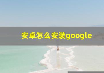 安卓怎么安装google