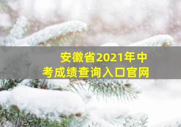 安徽省2021年中考成绩查询入口官网