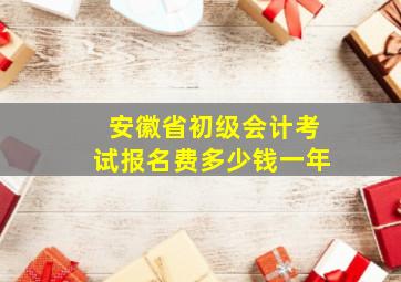 安徽省初级会计考试报名费多少钱一年