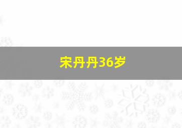 宋丹丹36岁