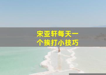 宋亚轩每天一个挨打小技巧