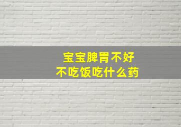 宝宝脾胃不好不吃饭吃什么药