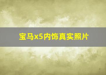 宝马x5内饰真实照片