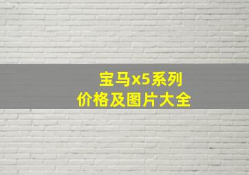 宝马x5系列价格及图片大全