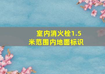 室内消火栓1.5米范围内地面标识