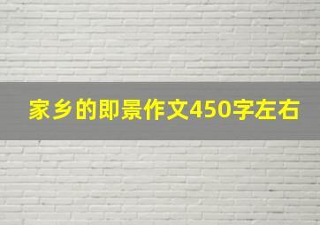 家乡的即景作文450字左右