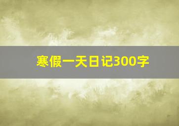 寒假一天日记300字