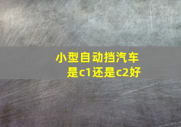 小型自动挡汽车是c1还是c2好