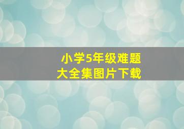 小学5年级难题大全集图片下载