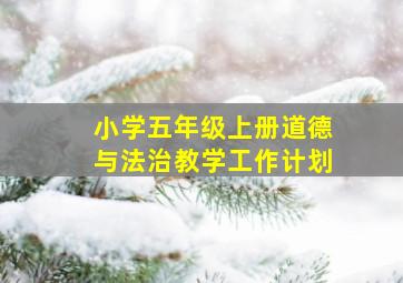 小学五年级上册道德与法治教学工作计划