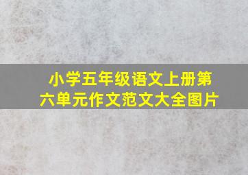 小学五年级语文上册第六单元作文范文大全图片