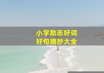 小学励志好词好句摘抄大全