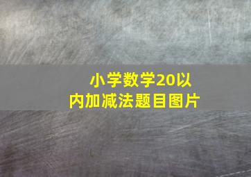 小学数学20以内加减法题目图片