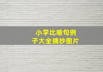 小学比喻句例子大全摘抄图片