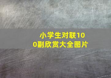 小学生对联100副欣赏大全图片