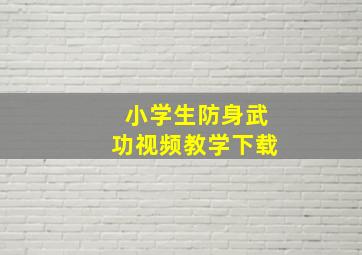 小学生防身武功视频教学下载