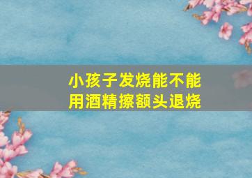 小孩子发烧能不能用酒精擦额头退烧