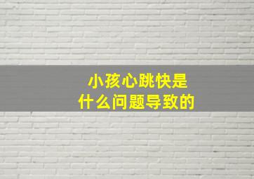 小孩心跳快是什么问题导致的