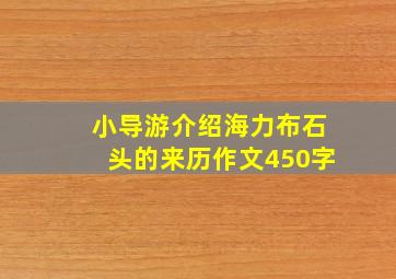 小导游介绍海力布石头的来历作文450字